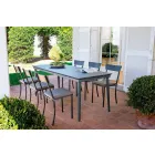 Sedia da Esterno Impilabile in Metallo Verniciato Made in Italy, 4 Pezzi - Tulle Viadurini