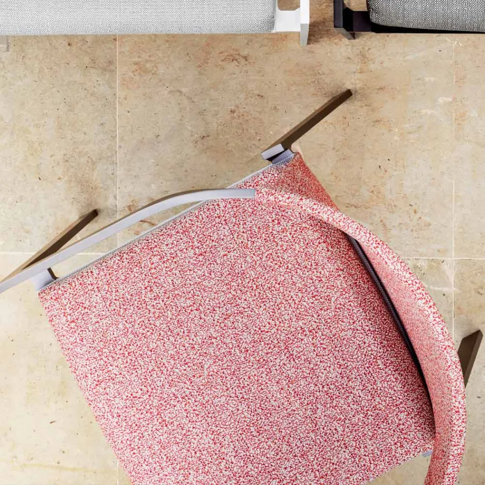 Sedia da Esterno in Alluminio con o Senza Cuscino, Alta Qualità, 4 pz - Filomena Viadurini