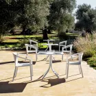 Sedia da Esterno in Alluminio con o Senza Cuscino, Alta Qualità, 4 pz - Filomena Viadurini