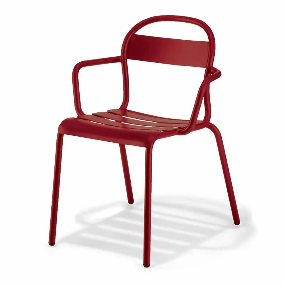 Sedia da Esterno in Alluminio Impilabile Made in Italy, 4 Pezzi - Ulyssa Viadurini