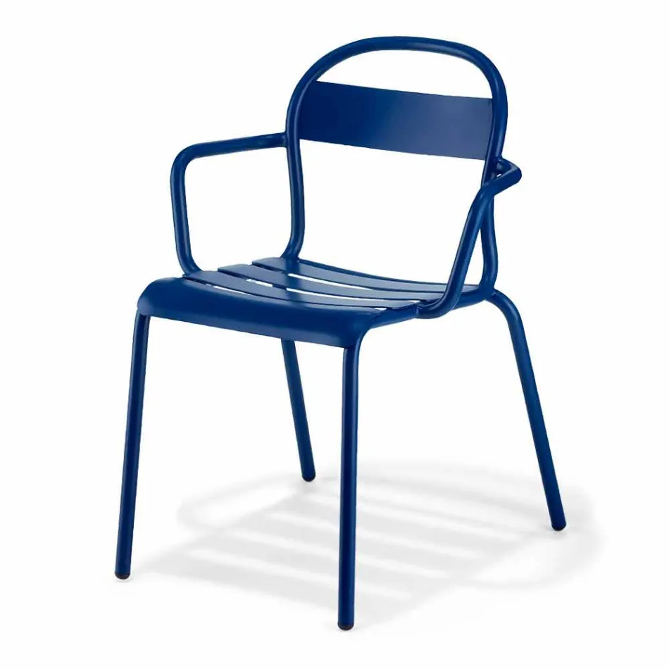 Sedia da Esterno in Alluminio Impilabile Made in Italy, 4 Pezzi - Ulyssa Viadurini