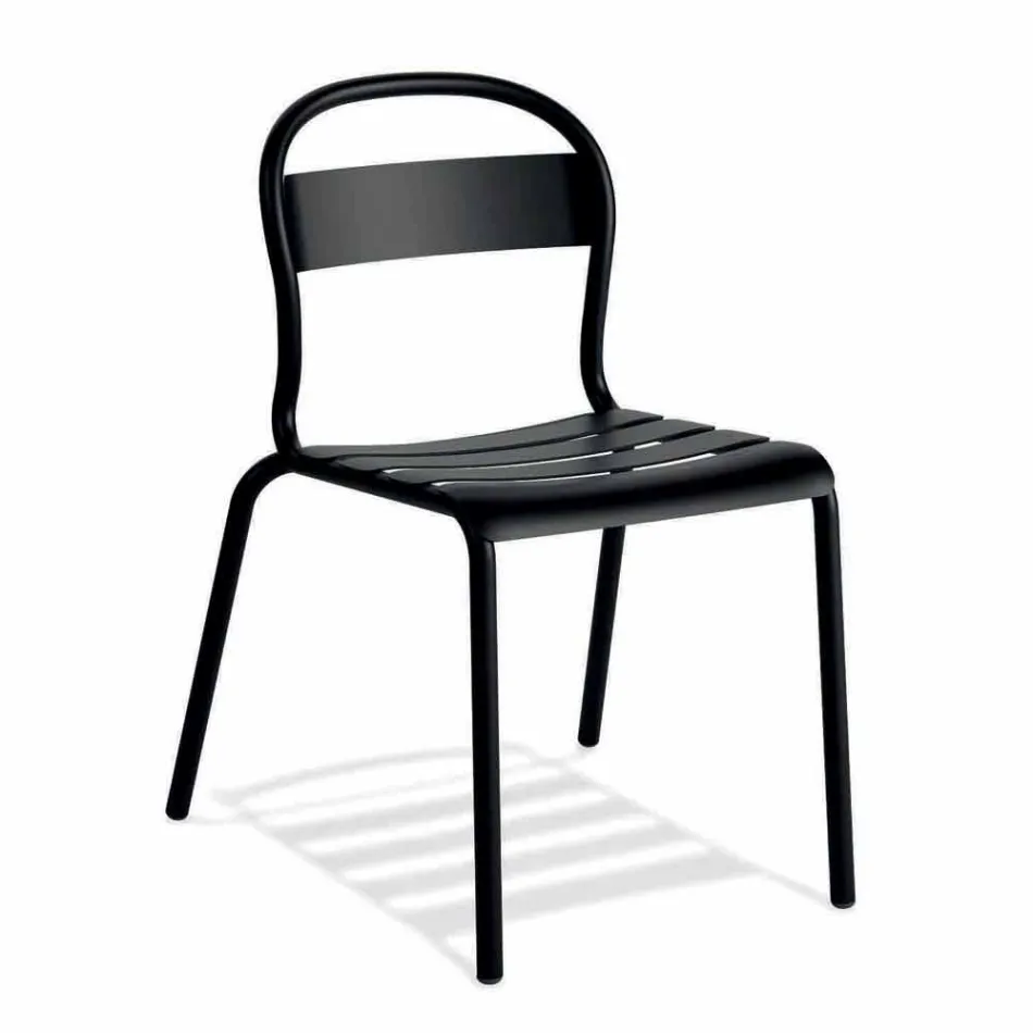 Sedia da Esterno in Alluminio Impilabile Made in Italy, 4 Pezzi - Ulyssa Viadurini
