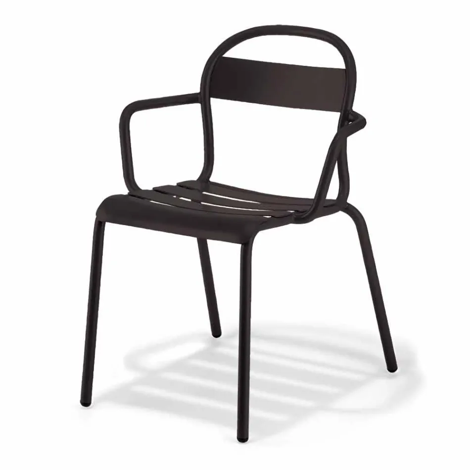 Sedia da Esterno in Alluminio Impilabile Made in Italy, 4 Pezzi - Ulyssa Viadurini