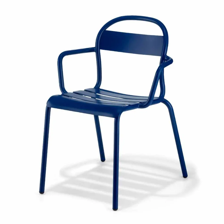 Sedia da Esterno in Alluminio Impilabile Made in Italy, 4 Pezzi - Ulyssa Viadurini