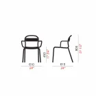 Sedia da Esterno in Alluminio Impilabile Made in Italy, 4 Pezzi - Ulyssa Viadurini