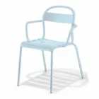 Sedia da Esterno in Alluminio Impilabile Made in Italy, 4 Pezzi - Ulyssa Viadurini