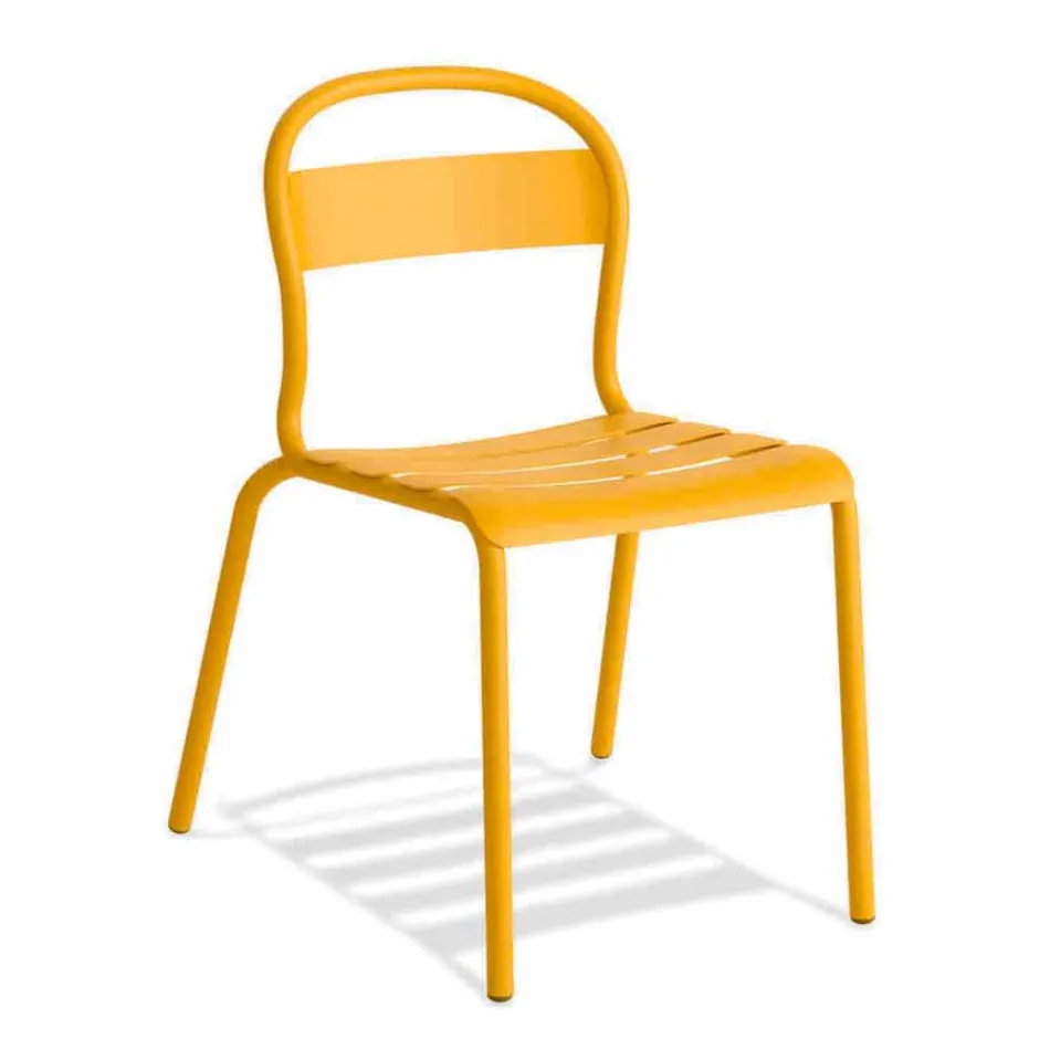 Sedia da Esterno in Alluminio Impilabile Made in Italy, 4 Pezzi - Ulyssa Viadurini