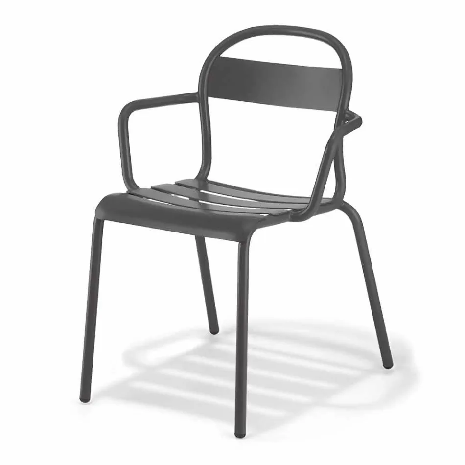 Sedia da Esterno in Alluminio Impilabile Made in Italy, 4 Pezzi - Ulyssa Viadurini