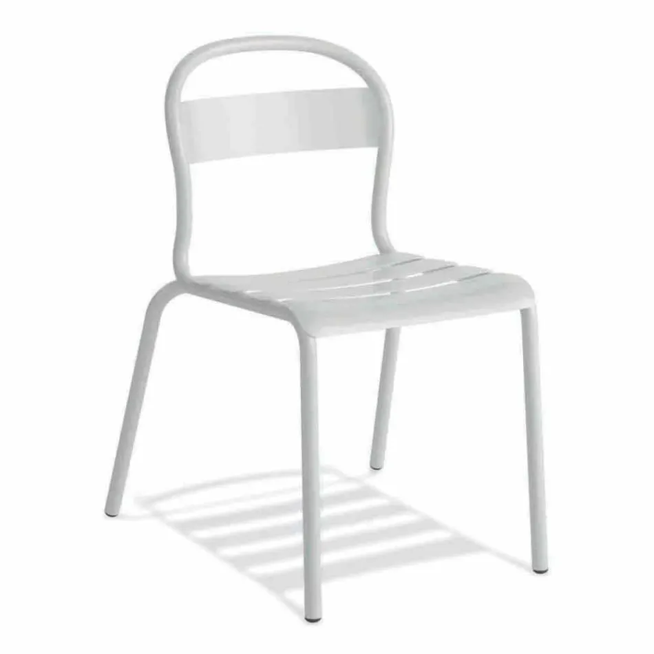 Sedia da Esterno in Alluminio Impilabile Made in Italy, 4 Pezzi - Ulyssa Viadurini