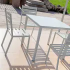 Sedia da Esterno in Ferro Verniciato Bianco Perla Made in Italy 4 Pezzi - Bernie Viadurini