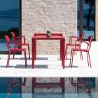 Sedia da Esterno in Metallo con Braccioli Made in Italy 4 Pezzi - Pixie Viadurini