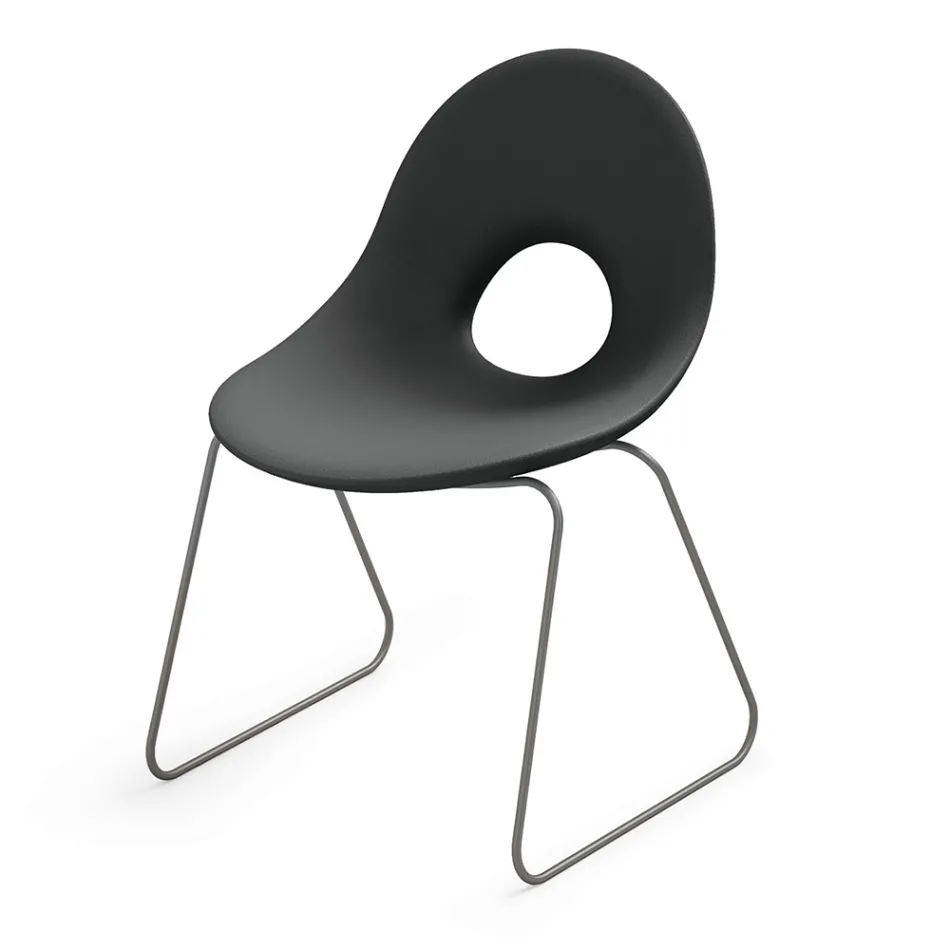 Sedia da Esterno in Polietilene e Base Ferro Made in Italy 2 pezzi - Ashley Viadurini
