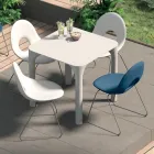 Sedia da Esterno in Polietilene e Base Ferro Made in Italy 2 pezzi - Ashley Viadurini