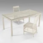 Sedia da Esterno in Polyrattan con Cuscino Opzionale - Gigi Viadurini