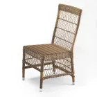 Sedia da Esterno in Polyrattan con Cuscino Opzionale - Gigi Viadurini