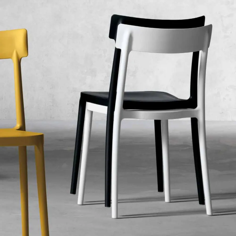 Sedia da esterno/interno di design in polipropilene made in Italy Peia Viadurini