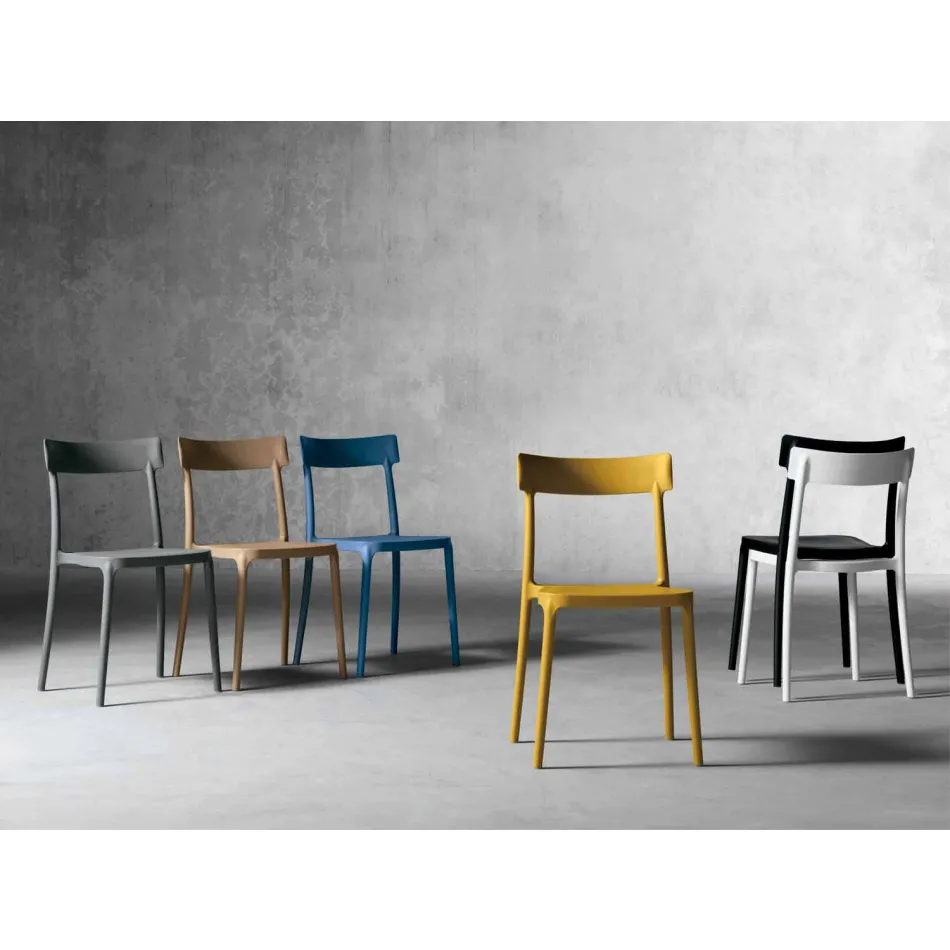 Sedia da esterno/interno di design in polipropilene made in Italy Peia Viadurini