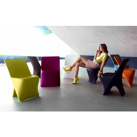 Sedia da giardino di design moderno Sloo by Vondom, in polietilene Viadurini