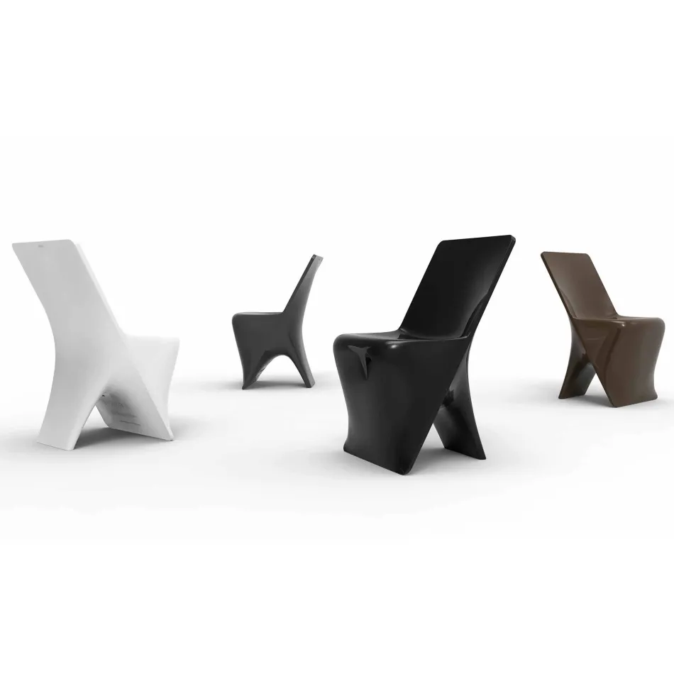 Sedia da giardino di design moderno Sloo by Vondom, in polietilene Viadurini