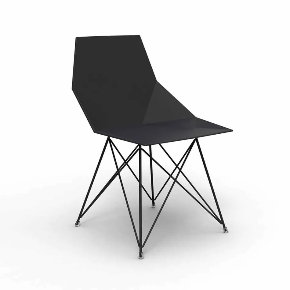 Sedia da giardino di design Vondom Faz in polipropilene e acciaio inox Viadurini