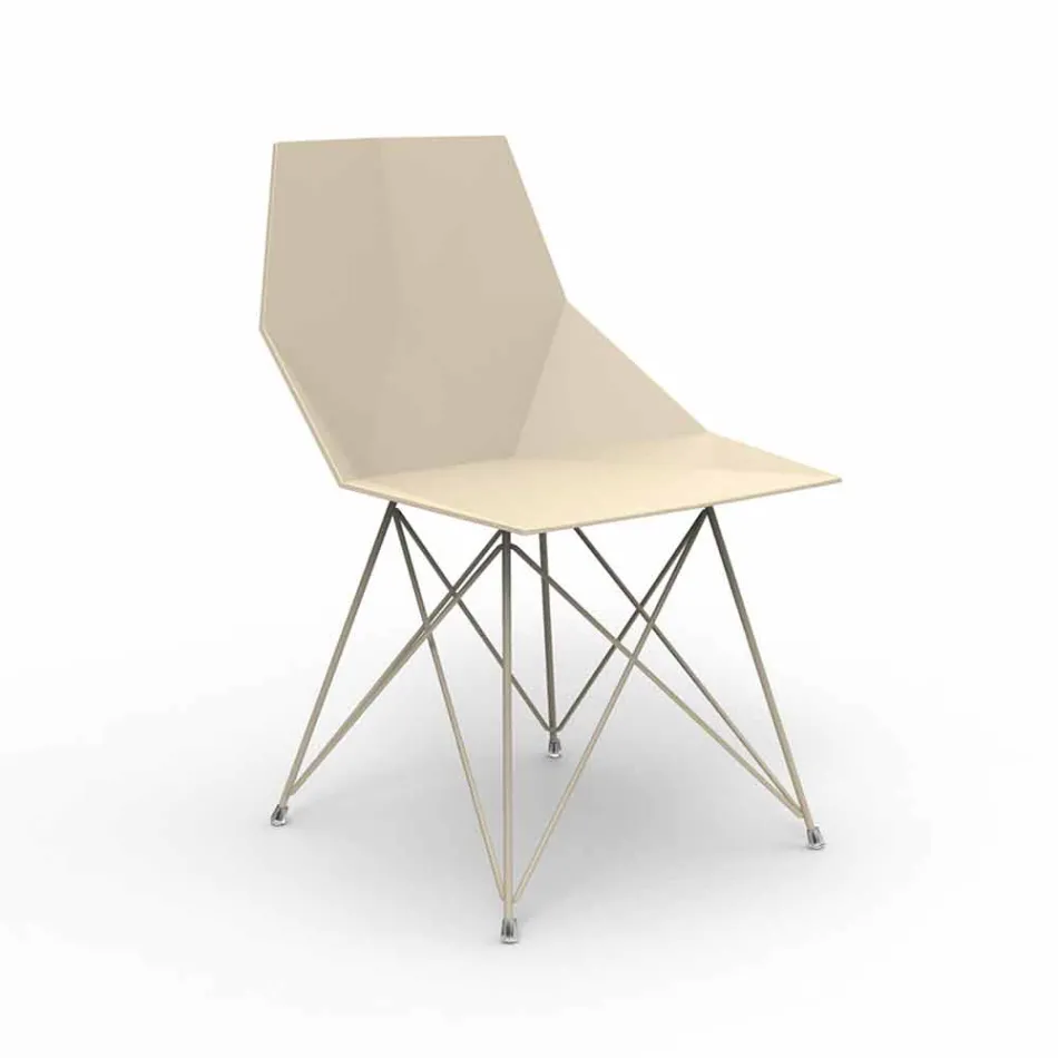 Sedia da giardino di design Vondom Faz in polipropilene e acciaio inox Viadurini