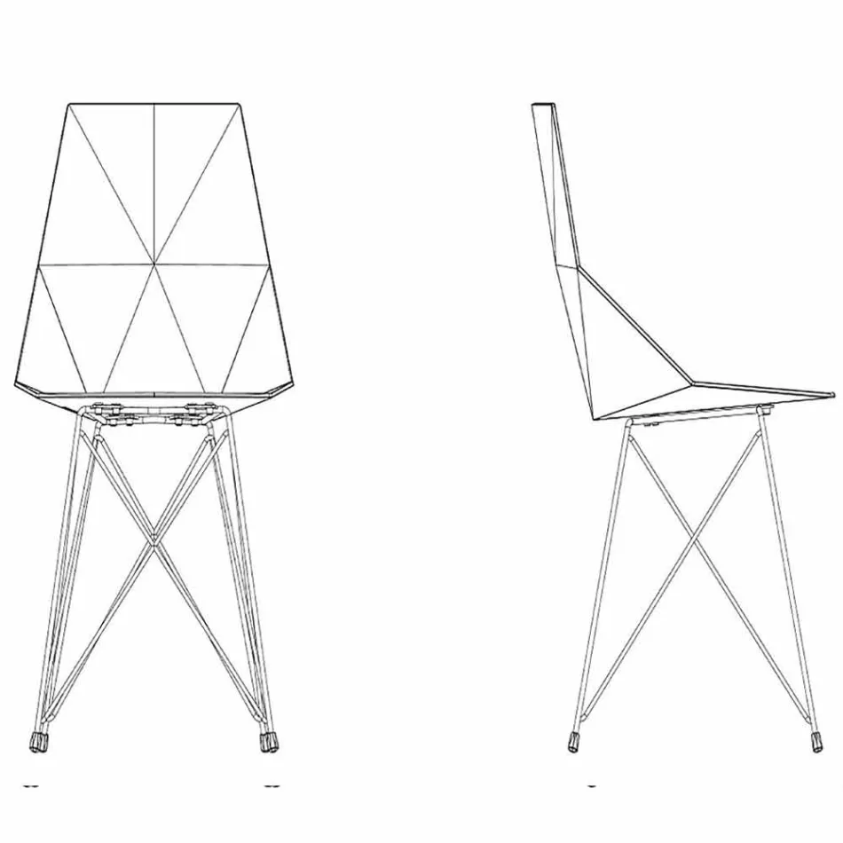 Sedia da giardino di design Vondom Faz in polipropilene e acciaio inox Viadurini