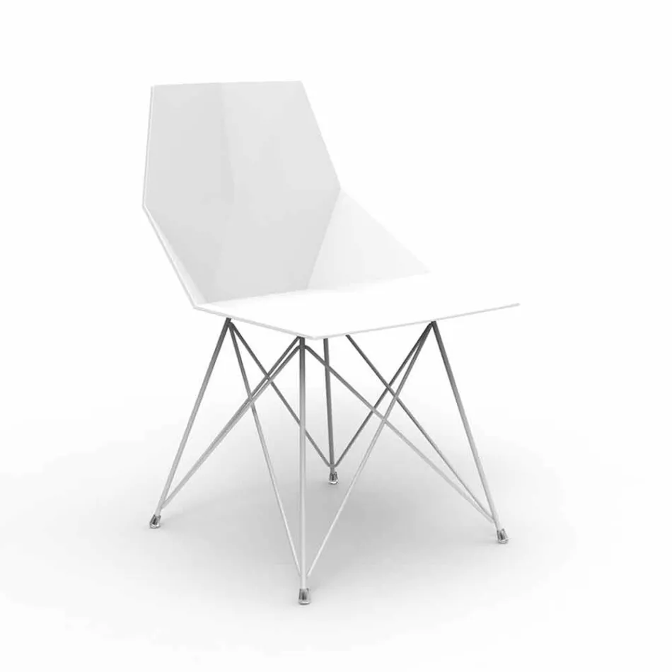Sedia da giardino di design Vondom Faz in polipropilene e acciaio inox Viadurini