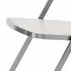 Sedia da Giardino Impilabile in Acciaio Design Moderno Made in Italy - Boston Viadurini
