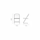 Sedia da Giardino Impilabile in Acciaio Design Moderno Made in Italy - Boston Viadurini