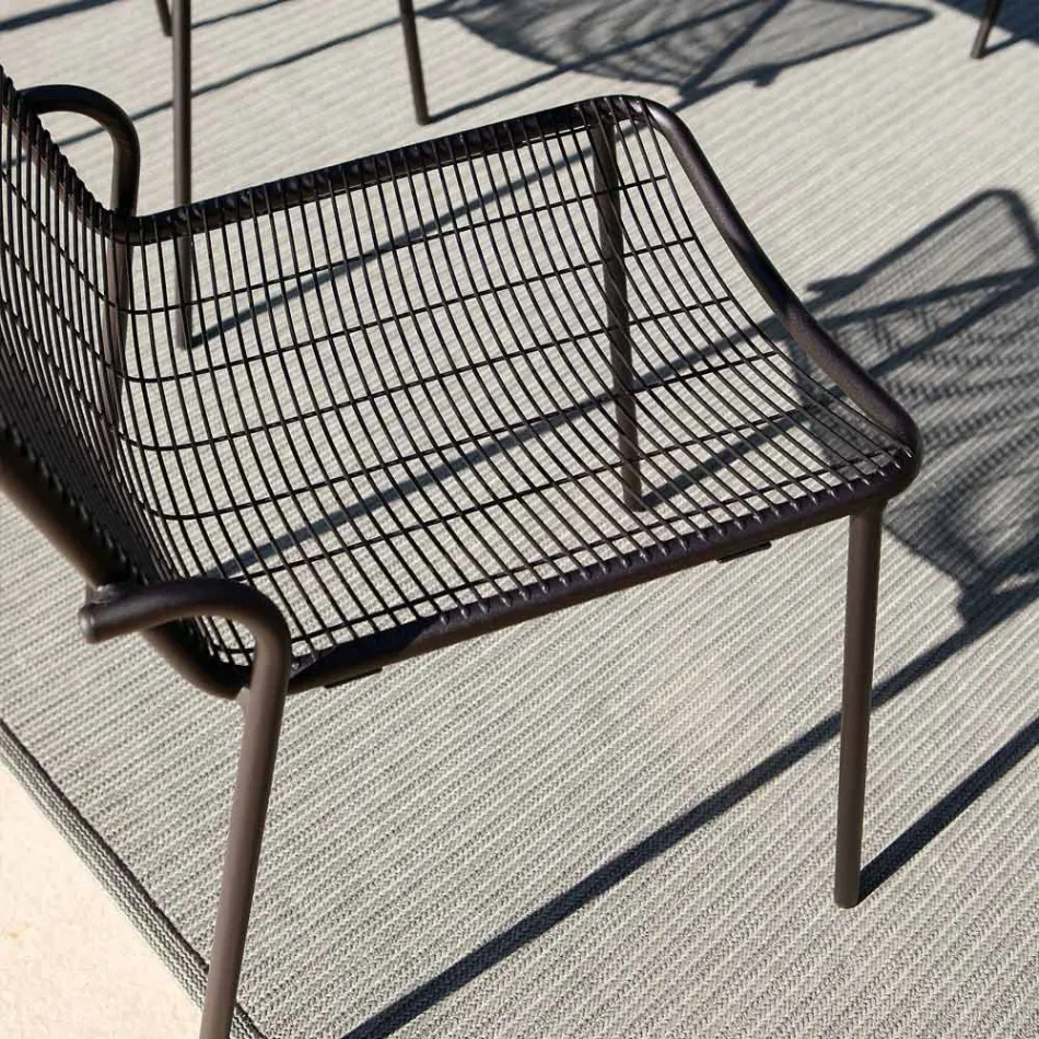 Sedia da Giardino Impilabile in Metallo Zincato Made in Italy 4 Pezzi - Vikas Viadurini