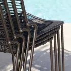 Sedia da Giardino Impilabile in Metallo Zincato Made in Italy 4 Pezzi - Vikas Viadurini