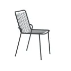 Sedia da Giardino Impilabile in Metallo Zincato Made in Italy 4 Pezzi - Vikas Viadurini