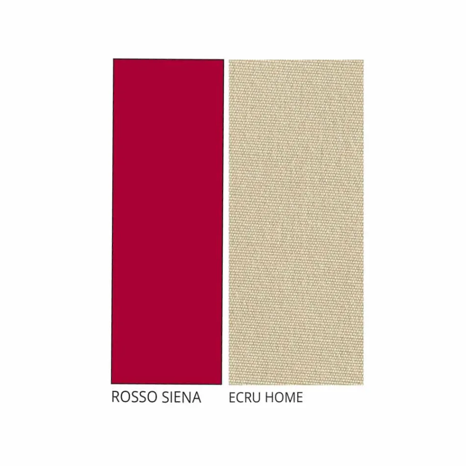 Sedia da Giardino in Ferro Rosso con Cuscino Made in Italy, 2 Pezzi - Agata Viadurini