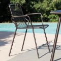 Sedia da Giardino in Metallo con Braccioli Made in Italy 2 Pezzi - Vikas