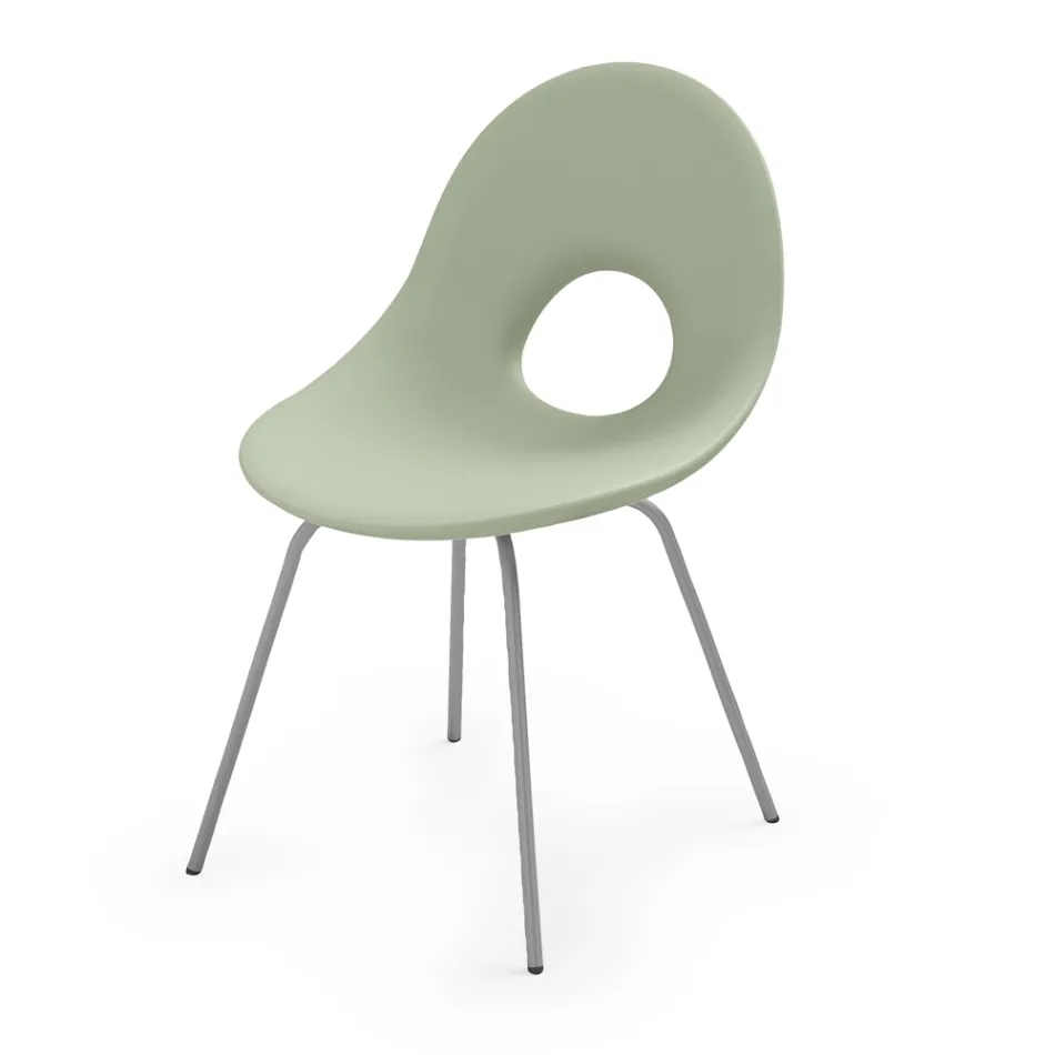 Sedia da Giardino in Polietilene e Base in Alluminio Made in Italy - Ashley Viadurini