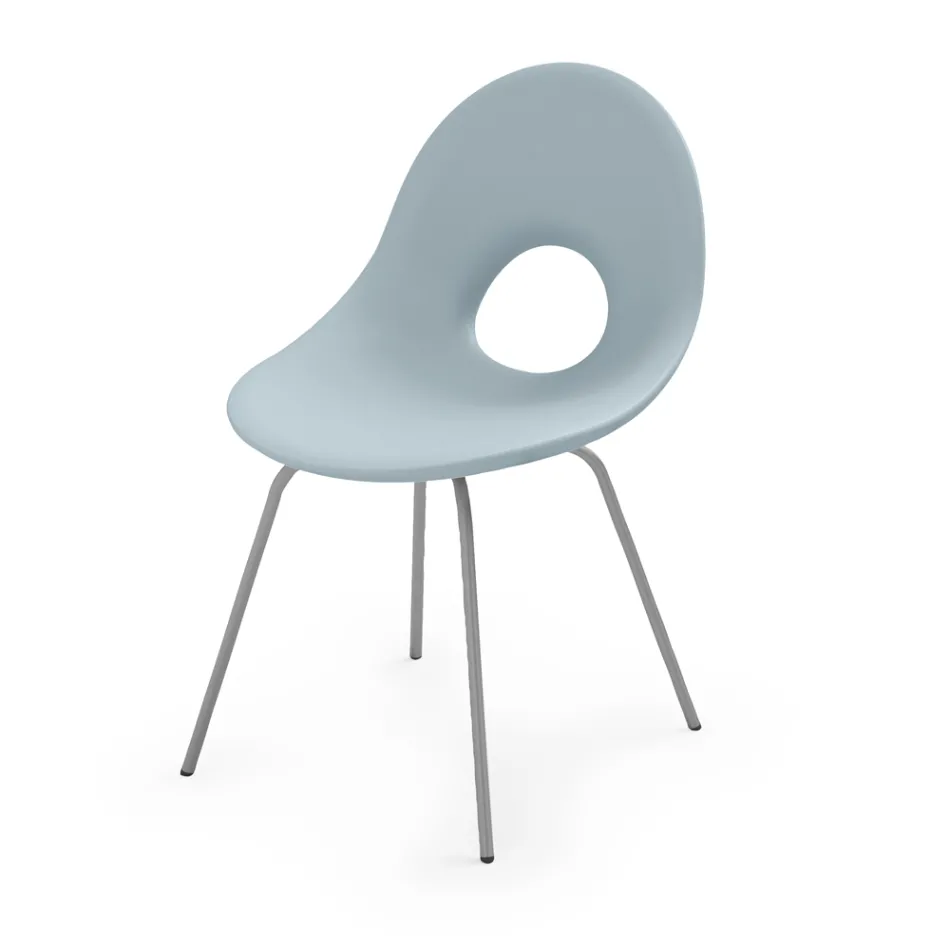 Sedia da Giardino in Polietilene e Base in Alluminio Made in Italy - Ashley Viadurini