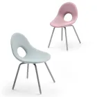 Sedia da Giardino in Polietilene e Base in Alluminio Made in Italy - Ashley Viadurini