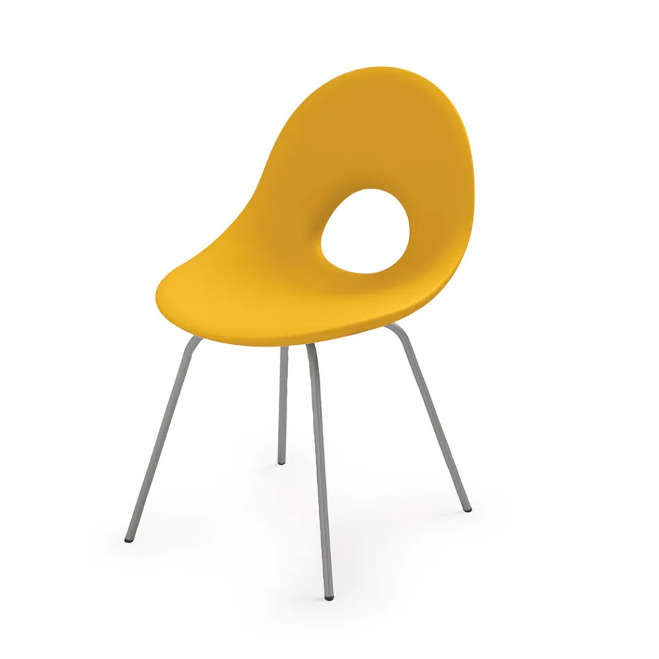 Sedia da Giardino in Polietilene e Base in Alluminio Made in Italy - Ashley Viadurini