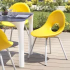 Sedia da Giardino in Polietilene e Base in Alluminio Made in Italy - Ashley Viadurini