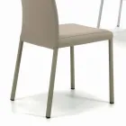 Sedia da Interno con Struttura e Sedura in Acciaio Rivestito Made in Italy - Padova Viadurini