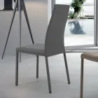 Sedia da Interno con Struttura e Sedura in Acciaio Rivestito Made in Italy - Padova Viadurini