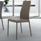 Sedia da Interno con Struttura e Sedura in Acciaio Rivestito Made in Italy - Padova Viadurini