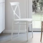 Sedia da Interno e Esterno Impilabile in Resina Rinforzata con Fiberglass - Naira Viadurini