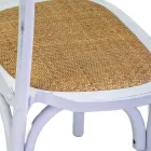 Sedia da Interno Impilabile in Legno di Betulla e Seduta in Rattan - Barriera Viadurini