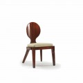 Sedia da pranzo imbottita di design in legno liscio, L51xP53cm, Nicole