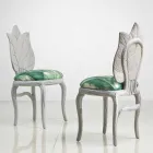 Sedia da pranzo imbottita di design moderno, made in Italy, Daniel Viadurini