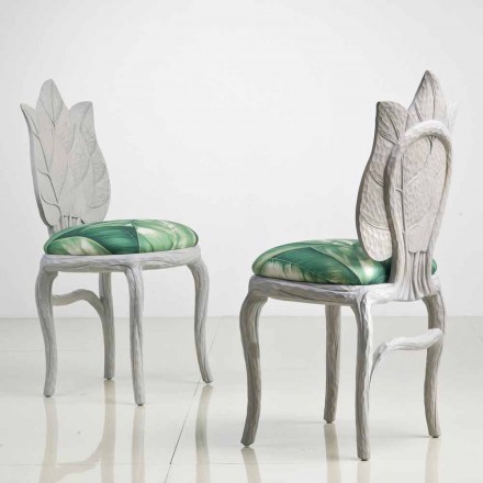 Sedia da pranzo imbottita di design moderno, made in Italy, Daniel Viadurini