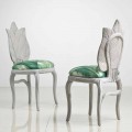Sedia da pranzo imbottita di design moderno, made in Italy, Daniel