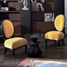 Sedia da pranzo imbottita in legno massello noce, L67xP60 cm, Tati Viadurini