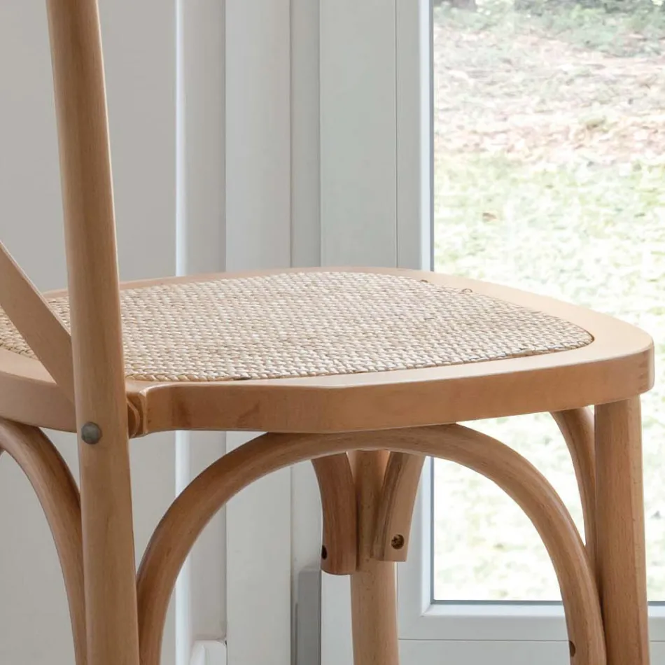 Sedia da Pranzo in Faggio Europeo in Diverse Finiture - Inay Viadurini